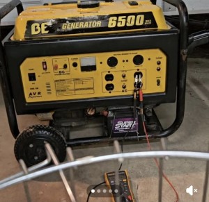 yellow BE Generator 6500 max watts